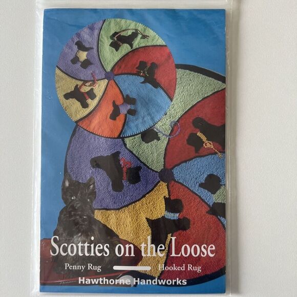 Scottie Dog On The Loose Penny / Hooked Rug Sewing Pattern Hawthorne Handworks - Picture 1 of 2